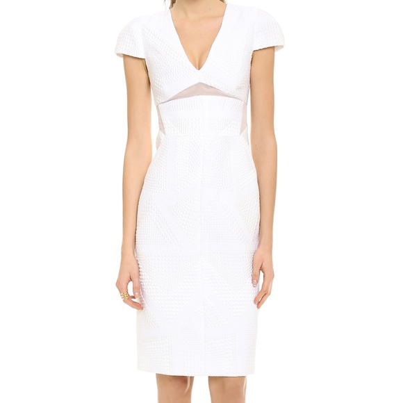 J. Mendel V Neck Cap Sleeve Dress (NWT!)